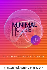 Trance party. Modern concert magazine template. Dynamic gradient shape and line. Neon trance party flyer. Electro dance music. Electronic sound. Club dj poster. Techno fest event.