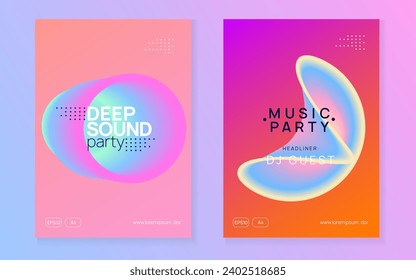 Trance Poster. Modern Music Event. Electronic And Nightlife Design. Linear Effect For Invitation. Geometric Background For Cover Shape. Pink And Blue Trance Poster