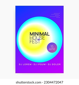 Trance Poster. Techno And Exhibition Shape. Trendy Neon Fest. Bright Glitch For Magazine. Abstract Background For Set Layout. Yellow And Turquoise Trance Poster