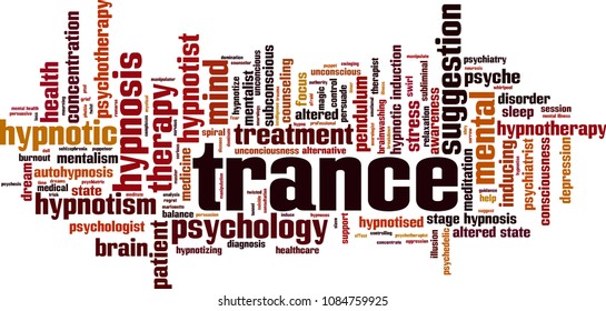 Trance word cloud concept. Vector illustration