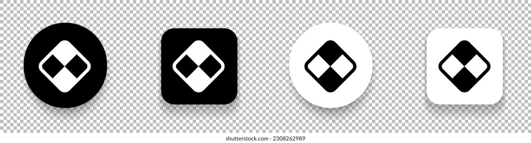 Tranchess (CHESS) crypto currency logo symbol set isolated on transparent background vector