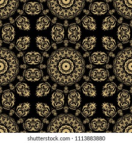 Trancsendental modern pattern with geometric art deco ornament. vector illustration. oriental design.