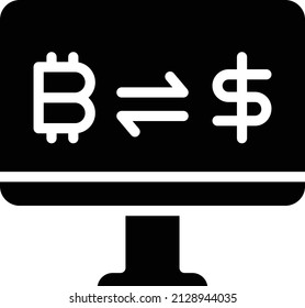 Tranding Icon. Cryptocurrency Sign and Symbol. Payment icon, Cryptography vector icon.