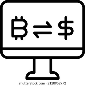 Tranding Icon. Cryptocurrency Sign and Symbol. Payment icon, Cryptography vector icon.