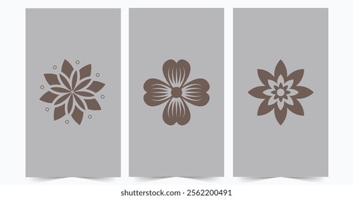 Trandy color palette symbol rush series with the well define page size Trendy bauhaus pattern backgrounds op-art set.