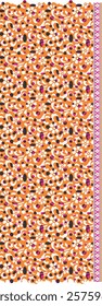 Trandy flower design pattern for fabric. paper print, background, wallpaper