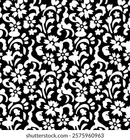 Trandy flower design pattern for fabric. paper print, background, wallpaper