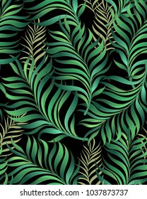 Trandy seamless tropical pattern. Exotic vector summer illustration.