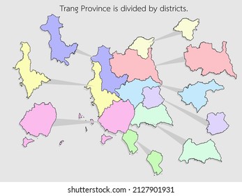 Trang Province is divided by districts.