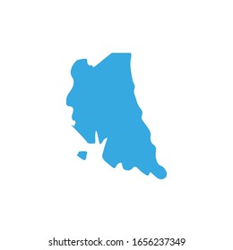 trang region map in country of thailand