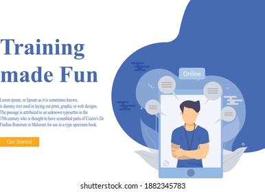 tranning vector colour flat icon