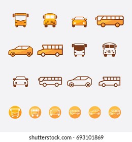 Tranportation logo or icon set design template