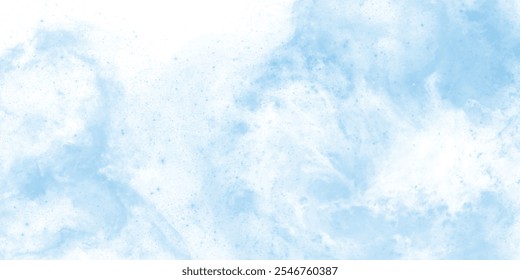 Arte abstrata tranquila com tons de azul e neblina