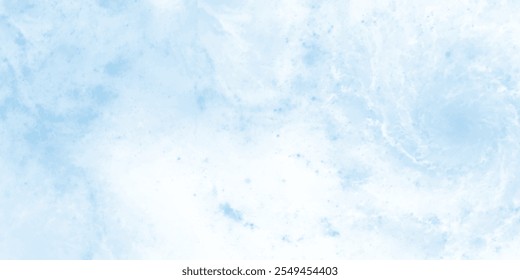 Arte abstrata tranquila com azul nebuloso e branco efeitos de aquarela