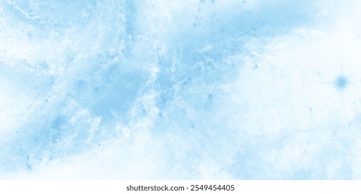 Arte abstrata tranquila com azul nebuloso e branco efeitos de aquarela