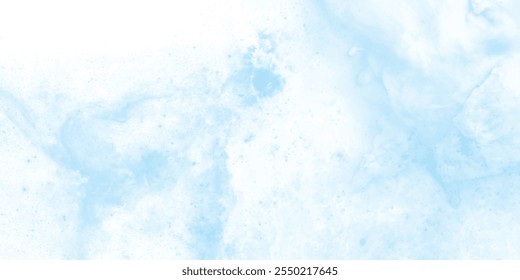 Tranquil Abstract Artwork with Hazy Blue and White Watercolor Effects