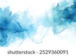Tranquil beauty of shades of blue vector abstract art. Watercolor splashes with sense of serenity and calm. Harmonious blend of blues the sky