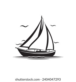 Tranquil Boat logo vector illustration. Tranquil Boat vector Icon and Sign.