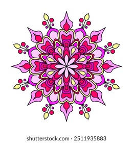 Tranquil Círculos cor mandala página de livro de colorir. Fácil Mandala colorir páginas do livro para adultos para relaxar, experiências dar alívio. Arquivo de vetor redimensionável