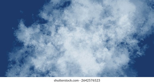 A tranquil high-altitude landscape where floating clouds contrast against the deep infinity of blue

