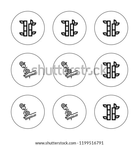 Tranquil icon set. collection of 9 outline tranquil icons with  icons. editable icons.