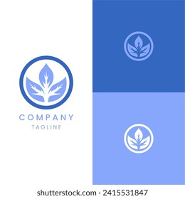 Tranquil Leaves Calm Emblem Design