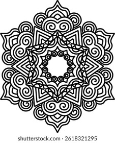 Tranquil Mandala Lines to Calm the Mind