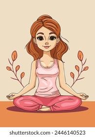 Tranquil Pose - Yoga Enthusiast Character