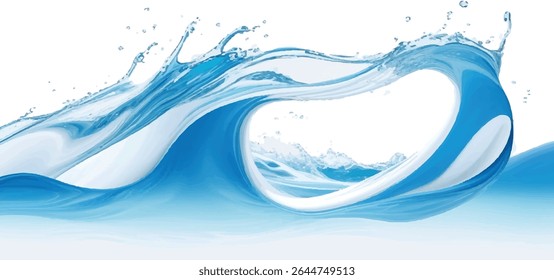 "Tranquilo e sereno fundo abstrato onda do oceano em tons suaves de azul, água e azul escuro. Um cenário perfeito para sites modernos e banners criativos."
