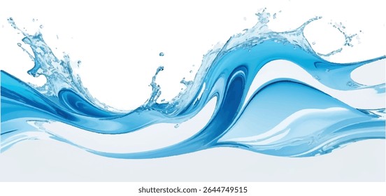 "Tranquilo e sereno fundo abstrato onda do oceano em tons suaves de azul, água e azul escuro. Um cenário perfeito para sites modernos e banners criativos."
