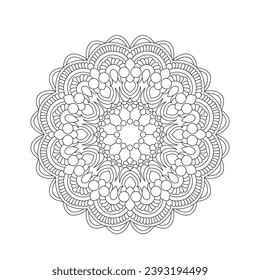 Tranquil territories Coloring book page Mandala design vector file