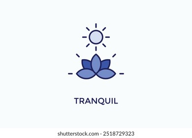 Ilustração De Logotipo Ou Ícone De Vetor Tranquil