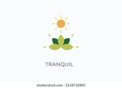 Ilustração De Logotipo Ou Ícone De Vetor Tranquil