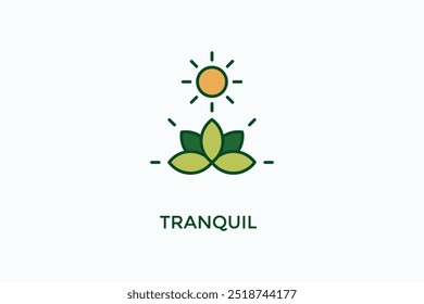 Ilustração De Logotipo Ou Ícone De Vetor Tranquil