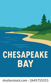 The tranquil waters of Chesapeake Bay at dusk offer a serene and peaceful retreat, with water reflections and a golden sunset that create the perfect atmosphere