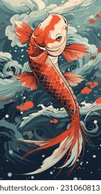 Tranquil Waters: The Majestic Koi Journey