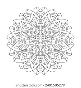 Tranquil whirls mandala coloring book page for kdp book interior. Peaceful Petals, Ability to Relax, Brain Experiences, Harmonious Haven, Peaceful Portraits, Blossoming Beauty mandala design.