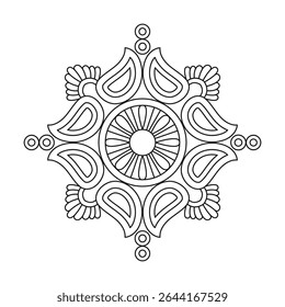 Tranquility Expressed through Floral Patterns coloring book page