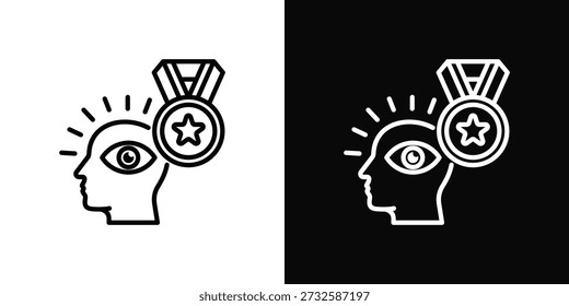 Icono de tranquilidad estilo de fondo blanco y negro