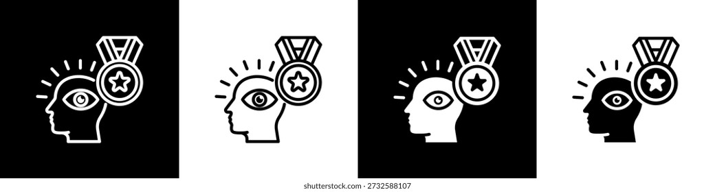 Icono de tranquilidad estilo de fondo blanco y negro