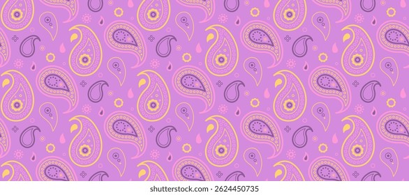 Tranquilidade seda e bonito moderno. Evento de decoração na roupa de buta. Sucata de variação de romance vetorial. Linho paisley ideia horizontal.
