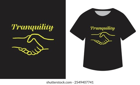 Tranquility T-Shirt Design para moda aparecer 