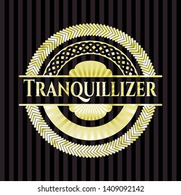 Tranquillizer golden emblem. Vector Illustration. Detailed.