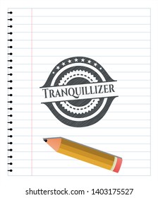 Tranquillizer pencil effect. Vector Illustration. Detailed.