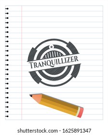 Tranquillizer pencil effect. Vector Illustration. Detailed.