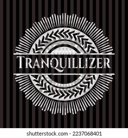 Tranquillizer silver shiny badge. Vector Illustration. Mosaic. 