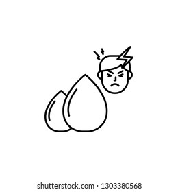 Trans fat, allergic icon. Element of problems with allergies icon. Thin line icon for website design and development, app development. Premium icon