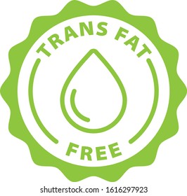 
trans fat free green outline icon