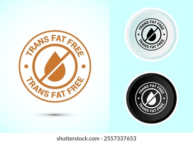 Trans fat free icon design illustration, Zero trans fat icon for healthy concept