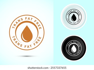 Trans fat free icon design illustration, Zero trans fat icon for healthy concept